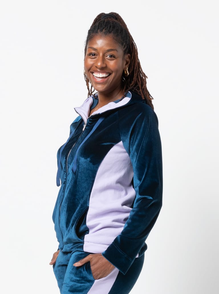 Sunday Zip Jacket By Style Arc - Designer zip front hooded walking jacket