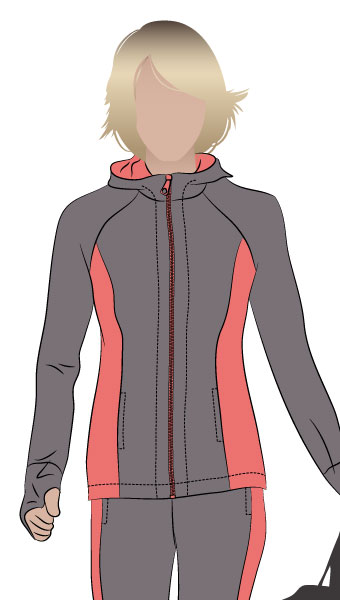 Sunday Zip Jacket By Style Arc - Designer zip front hooded walking jacket