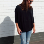 Sunny Top + Black Dry Knit Crepe Fabric bundle