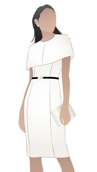 Sussex Cape Dress By Style Arc - Classic lined dress with separate lined cape