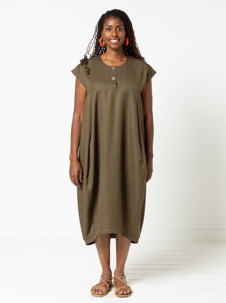 Sydney Dress Extension Pack By Style Arc - Cocoon shaped dress with several sleeve and bodice options.