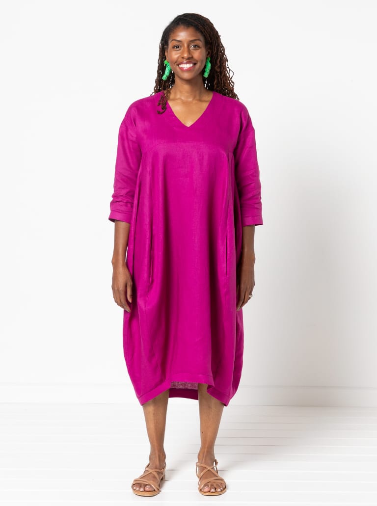 Sydney Dress Extension Pack By Style Arc - Cocoon shaped dress with several sleeve and bodice options.