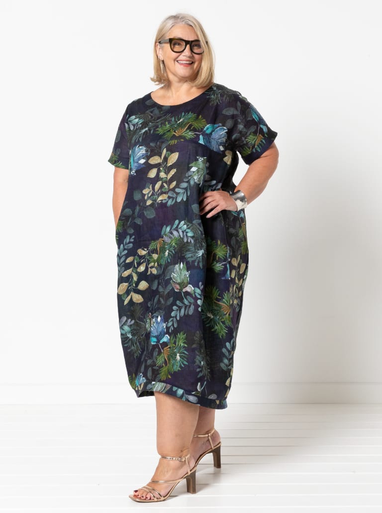 Sydney Dress Extension Pack By Style Arc - Cocoon shaped dress with several sleeve and bodice options.