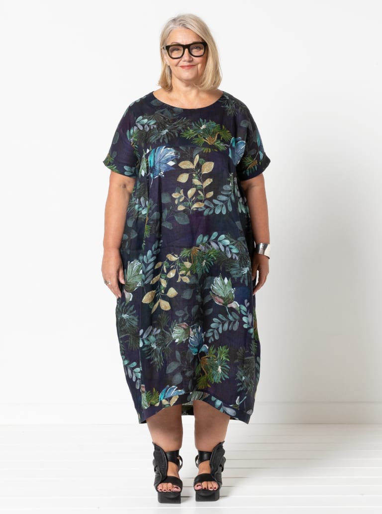 Sydney Dress Extension Pack By Style Arc - Cocoon shaped dress with several sleeve and bodice options.