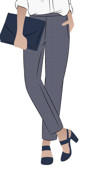 Talia Woven Pant By Style Arc - Stylish pull on pant with a lovely shaped leg.