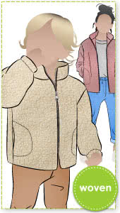 Teddy Kids Jacket By Style Arc - Great winter jacket for your little ones, make it lined or unlined to suit their needs
