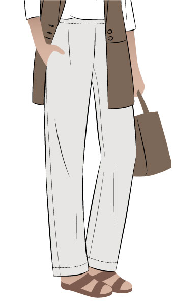 Tessa Pant By Style Arc - Not too slim and not too wide; just perfect pull-on pant