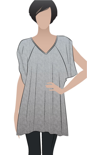 Tilda Tunic / Top By Style Arc - Great knit over Tunic with the look of the moment