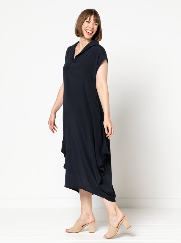 Toni Designer Dress Sewing Pattern By Style Arc - Fabulous long line designer dress