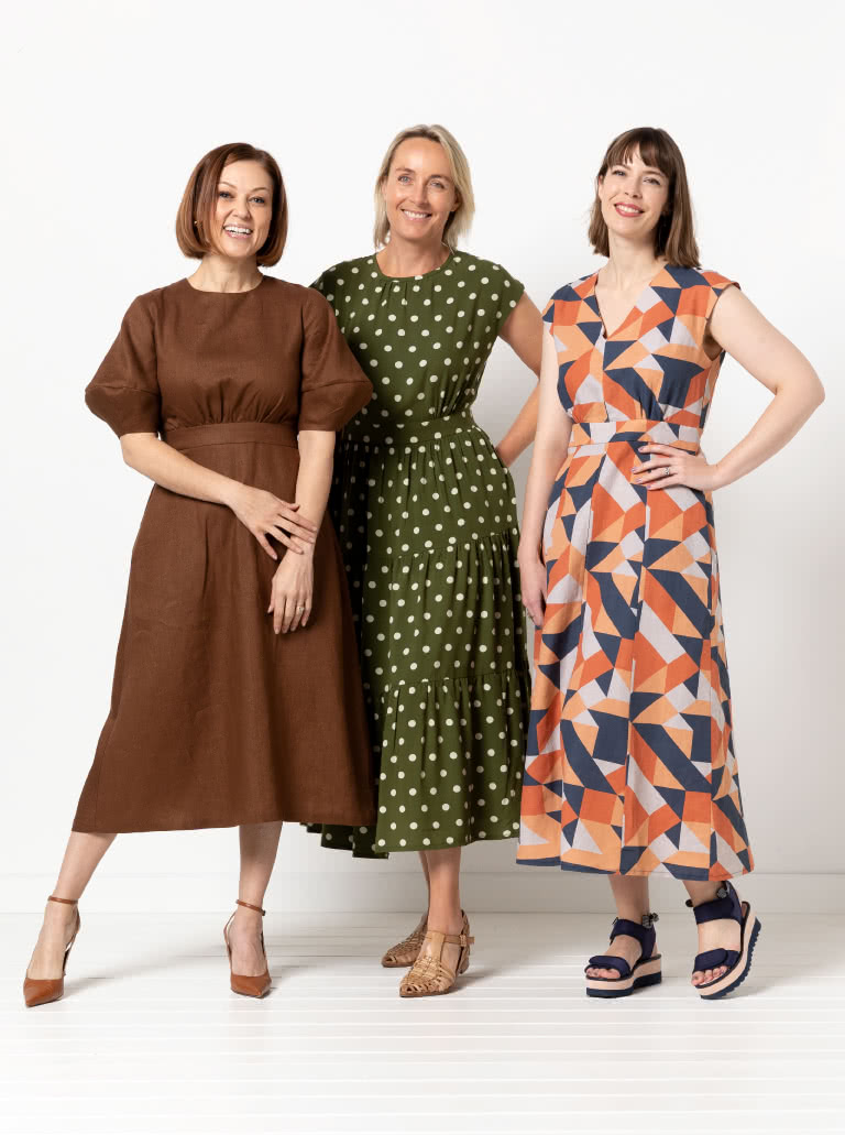 Trinnie Woven Dress + Extension Pack Bundle Sewing Pattern Bundle By Style Arc - There are so many gorgeous dresses to sew when you combine the Trinnie Woven Dress and the Trinnie Extension Pack!