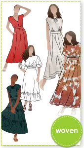 Trinnie Woven Dress + Extension Pack Bundle Sewing Pattern Bundle By Style Arc - There are so many gorgeous dresses to sew when you combine the Trinnie Woven Dress and the Trinnie Extension Pack!