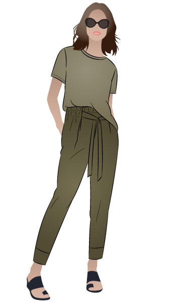 Tully Pant + Gem Tee By Style Arc - Discounted Tully Pant and Gem Tee pattern bundle.