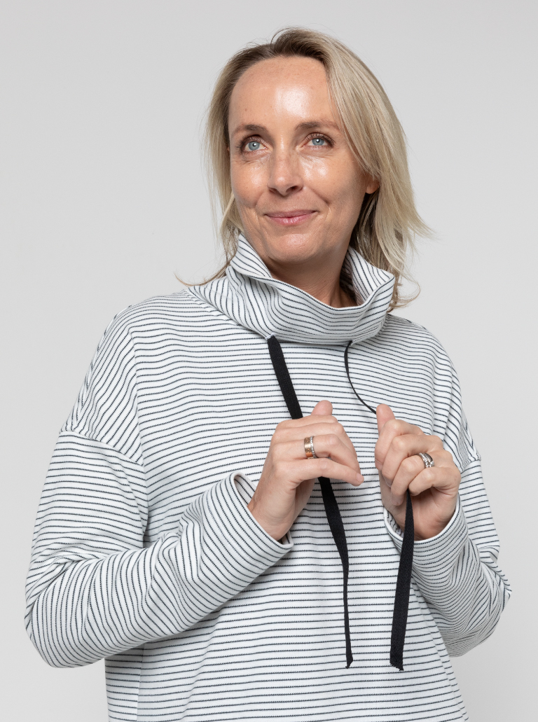 Verity Knit Top By Style Arc - Funnel neck long sleeved knit top