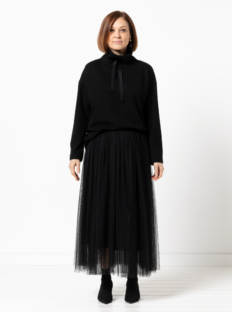 Verity Knit Top By Style Arc - Funnel neck long sleeved knit top
