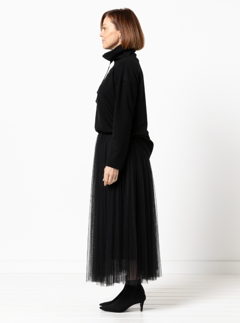 Verity Knit Top By Style Arc - Funnel neck long sleeved knit top