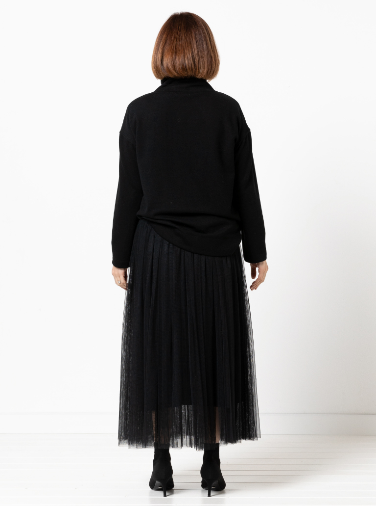 Verity Knit Top By Style Arc - Funnel neck long sleeved knit top