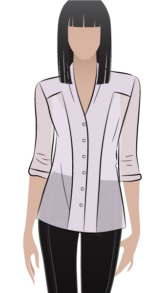 Victoria Blouse By Style Arc - Fabulous blouse with interesting design lines