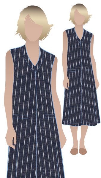 Vivienne Designer Frock By Style Arc - Sophisticated styling with a great neckline and welted pockets. Suitable for all seasons.