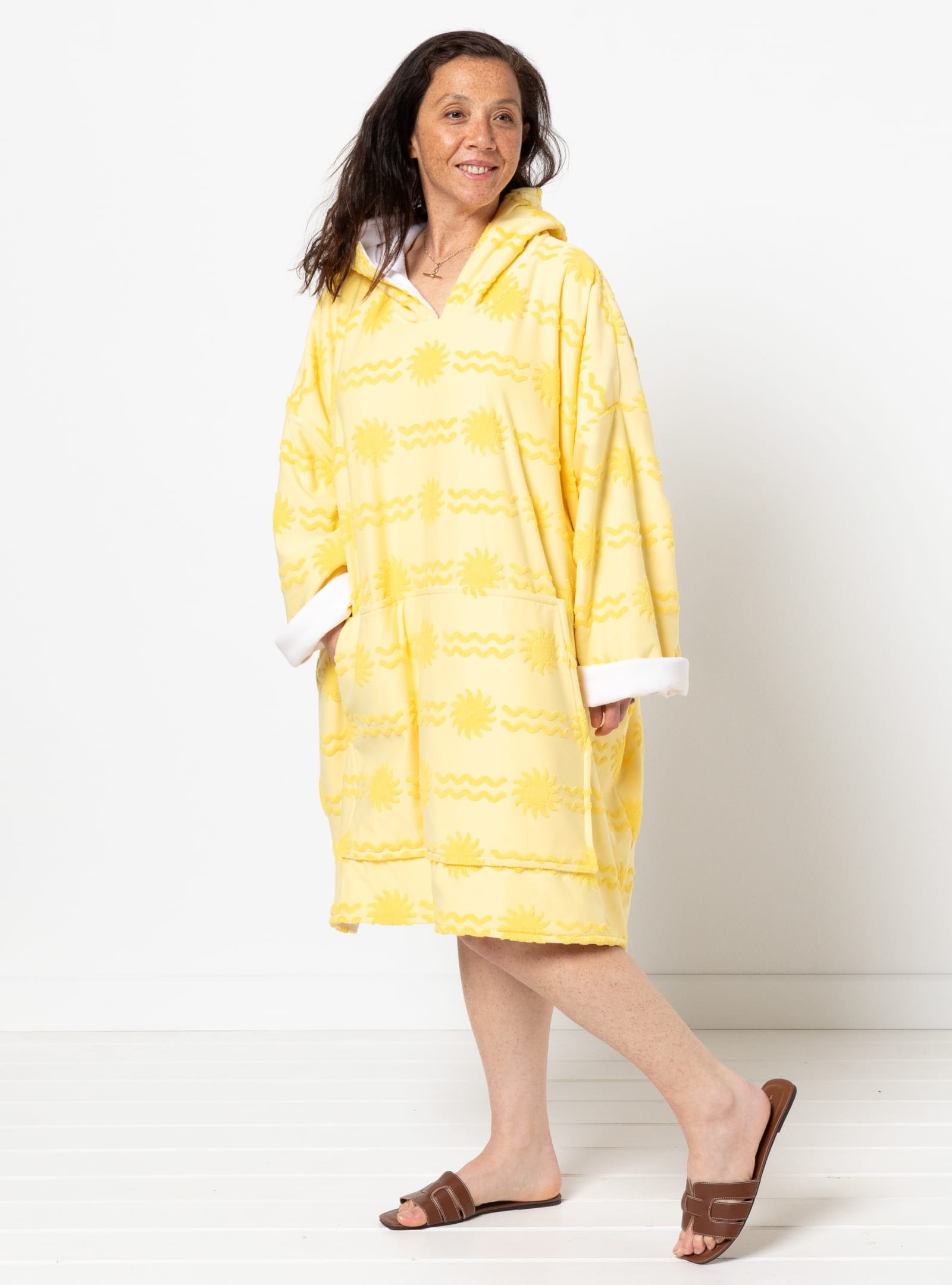 Weekend Hoodie By Style Arc - Oversized hoodie-style wearable blanket with a lined hood and front pocket