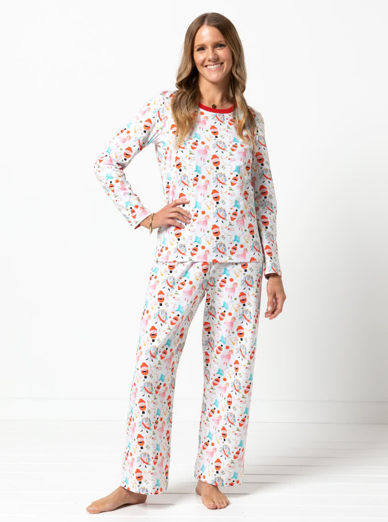 Women's Knit PJs By Style Arc - Traditional knit pyjamas.