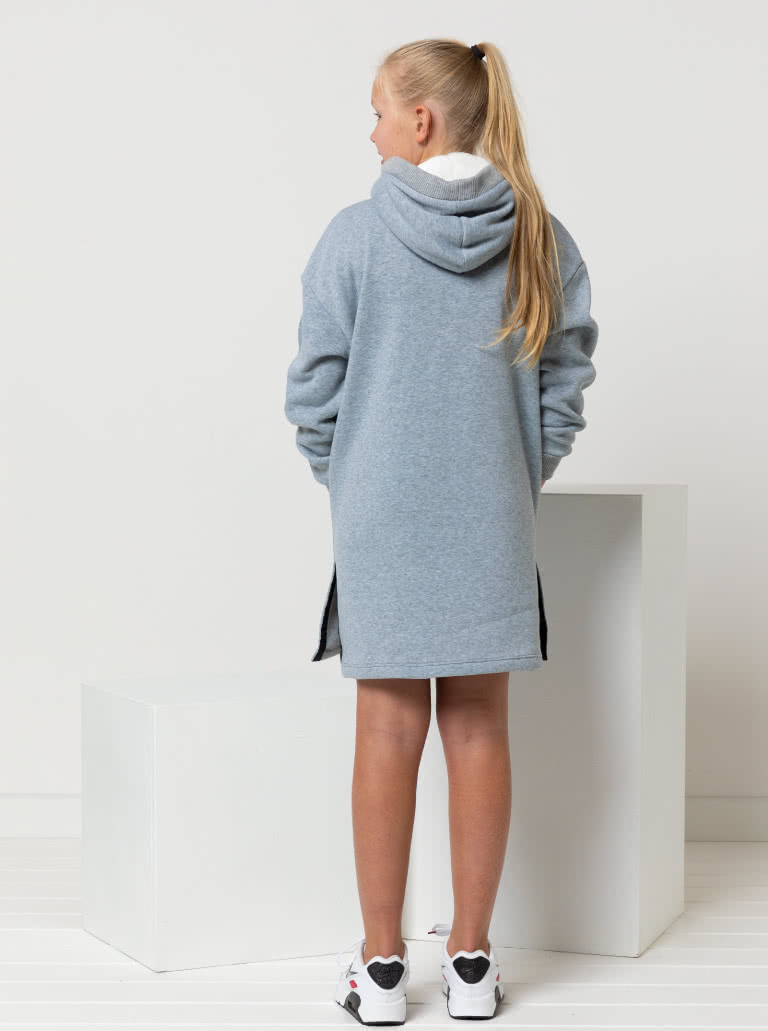 Zara Teens Hooded Dress By Style Arc - Knit dress with hood for teens 8-16