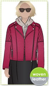 Ziggi Jacket By Style Arc - Fully lined biker jacket with zip features and interesting panelling