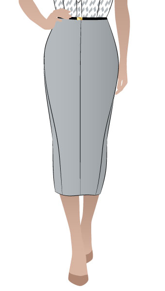 Zoe Pencil Skirt By Style Arc - Pencil skirt with a difference